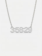 Race DNA - Personalised Race Time Necklace in silver