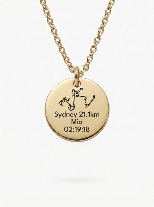 Sydney Half Marathon / 10k Course Map Necklace